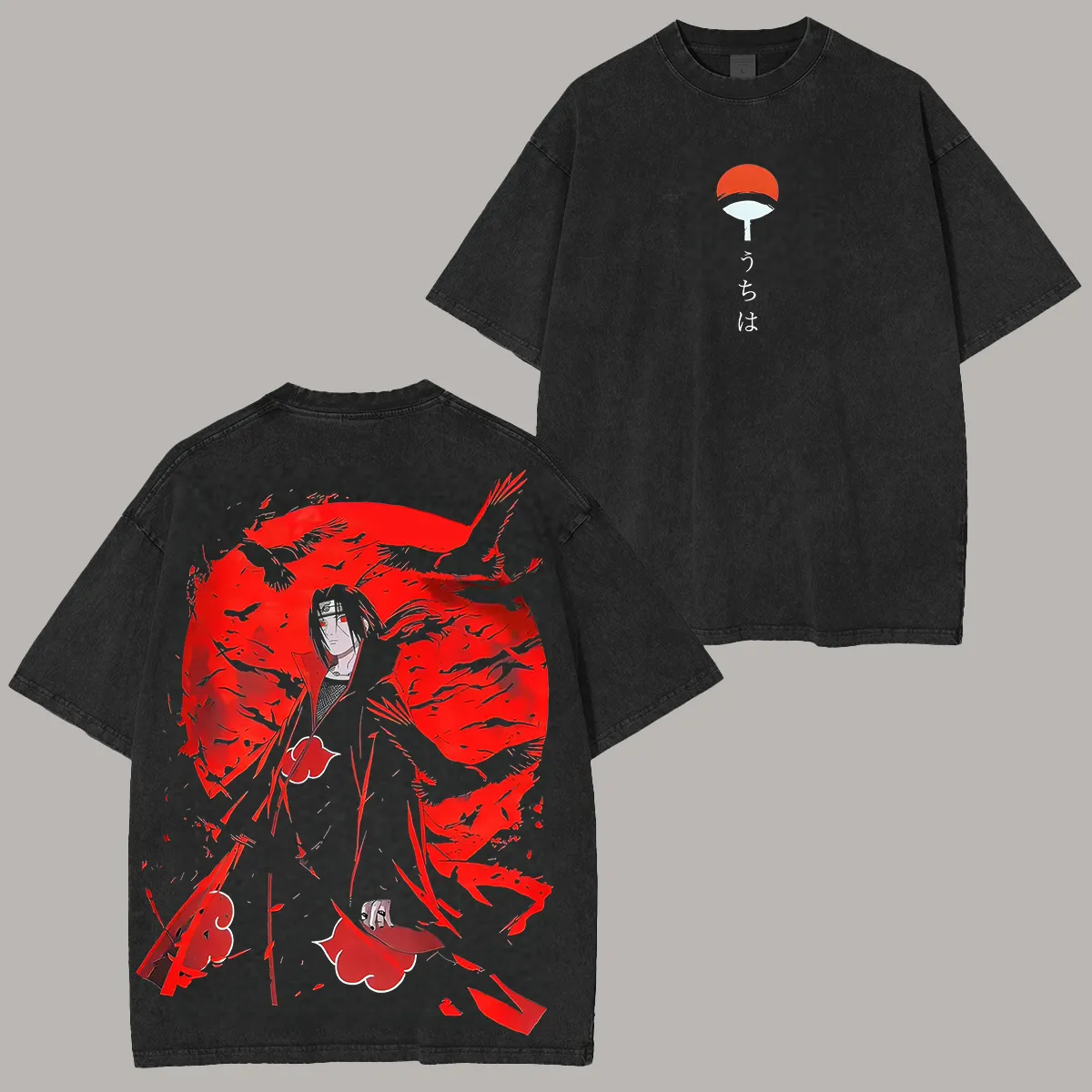 Street Fashion In Japan - Naruto Itachi Uchiha Red Moon Crow