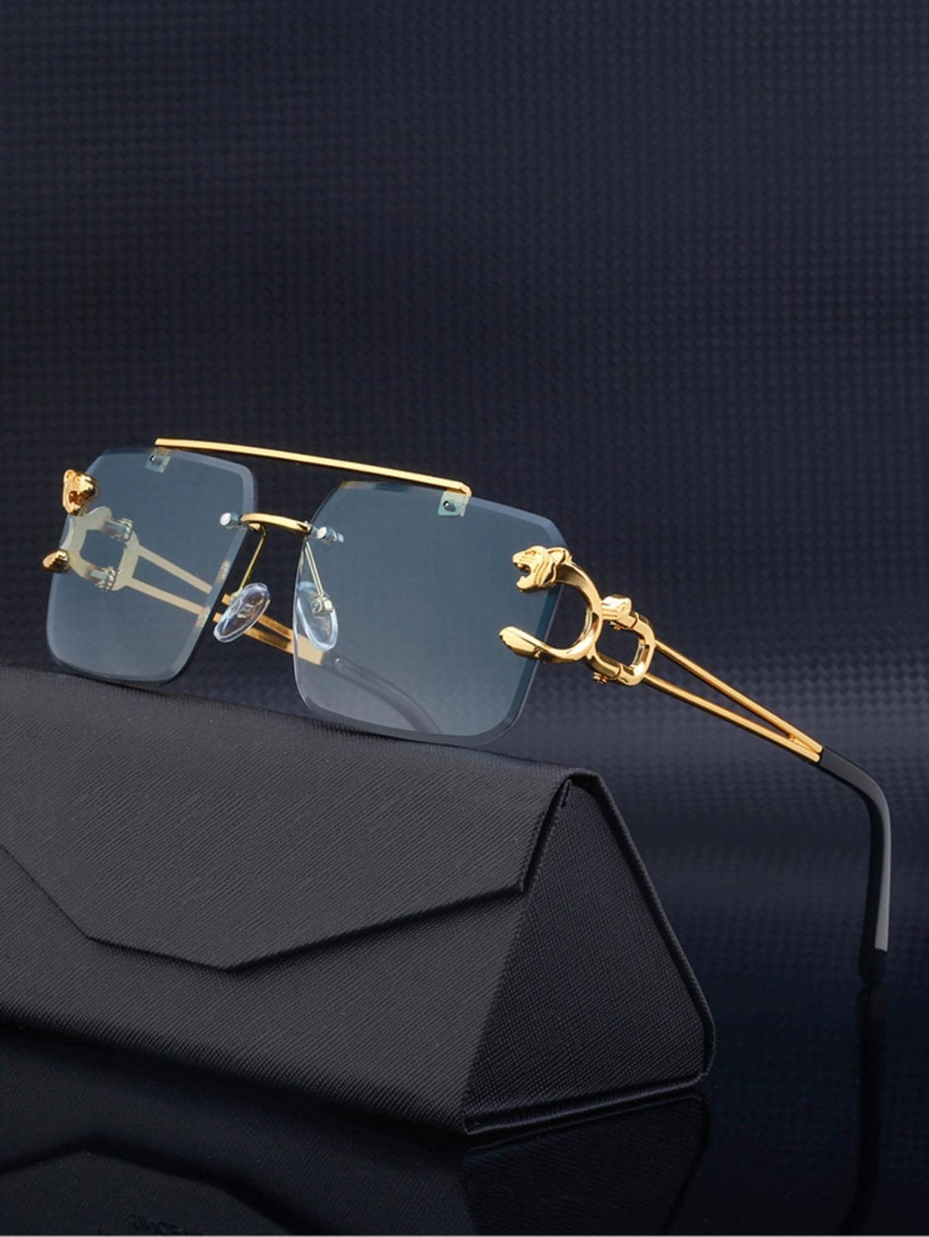 Street Fashion Hoodie - 1pair Men Rimless Fashion Glasses Elegant