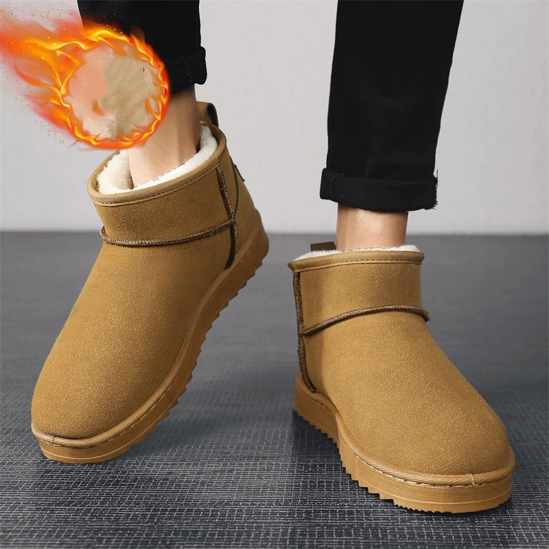 Street Fashion Brands - New Brown Suede Mini Boots for