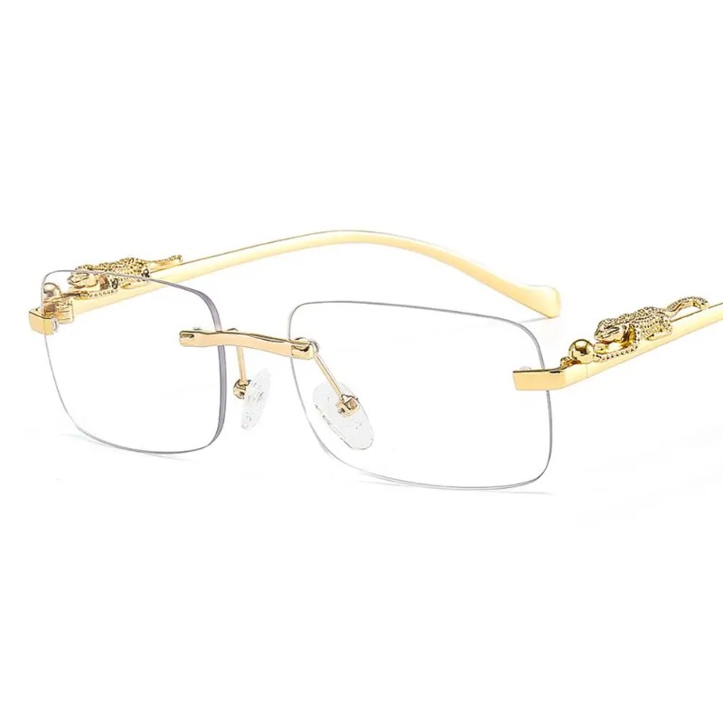 Street Fashion Brands - Rimless Square Sunglasses Women Men Luxury