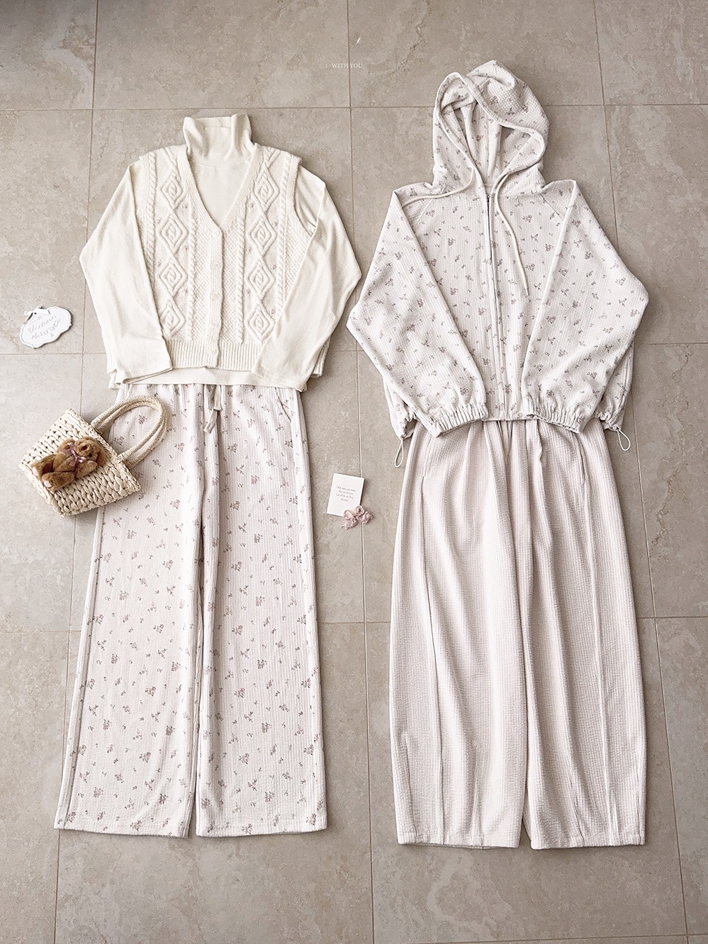 Retro Floral Loose Hooded Zipp - Street Fashion Hoodie incelemesi ve fiyatı