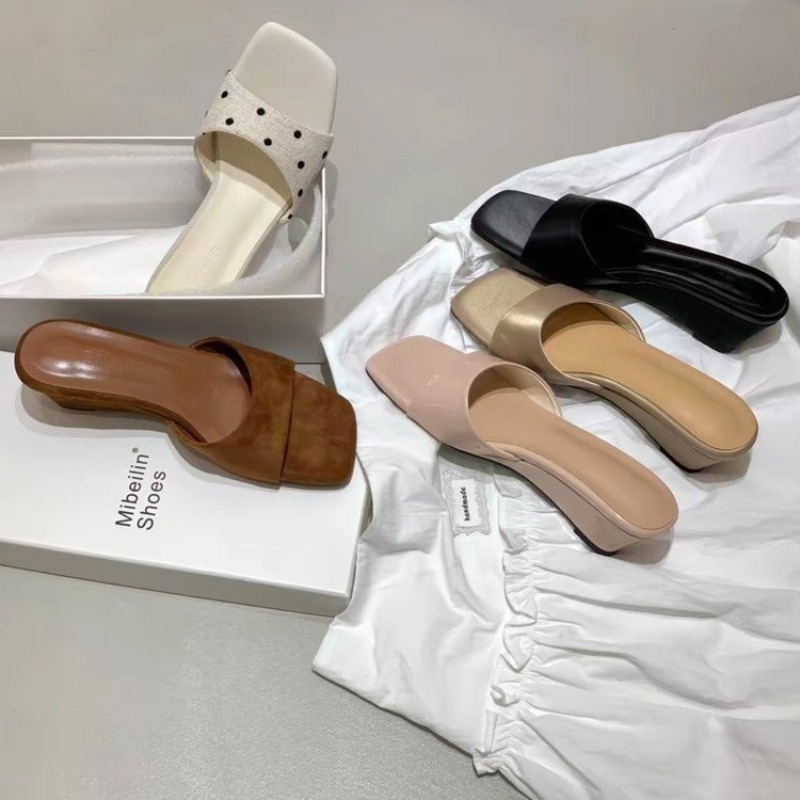 2026 Brand Wedge Heel Slipper  - Street Fashion Brands incelemesi ve fiyatı