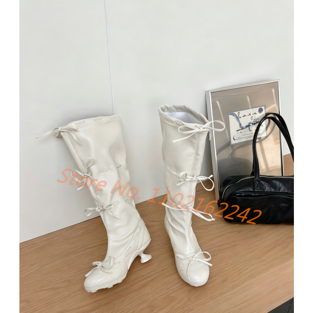 Bow-Tie Ballet Knee-High Boots - Street Fashion Kids incelemesi ve fiyatı