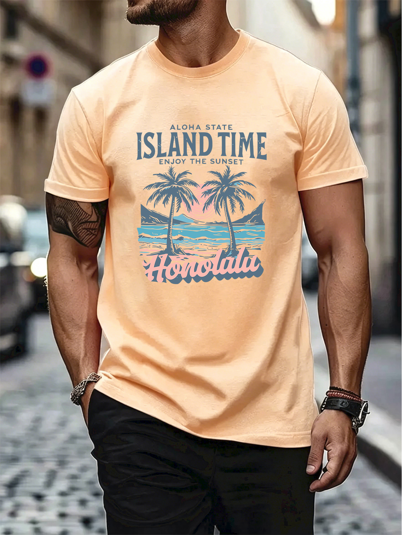 Island Time Honolulu Sunset Pr - Street Fashion Elements incelemesi ve fiyatı