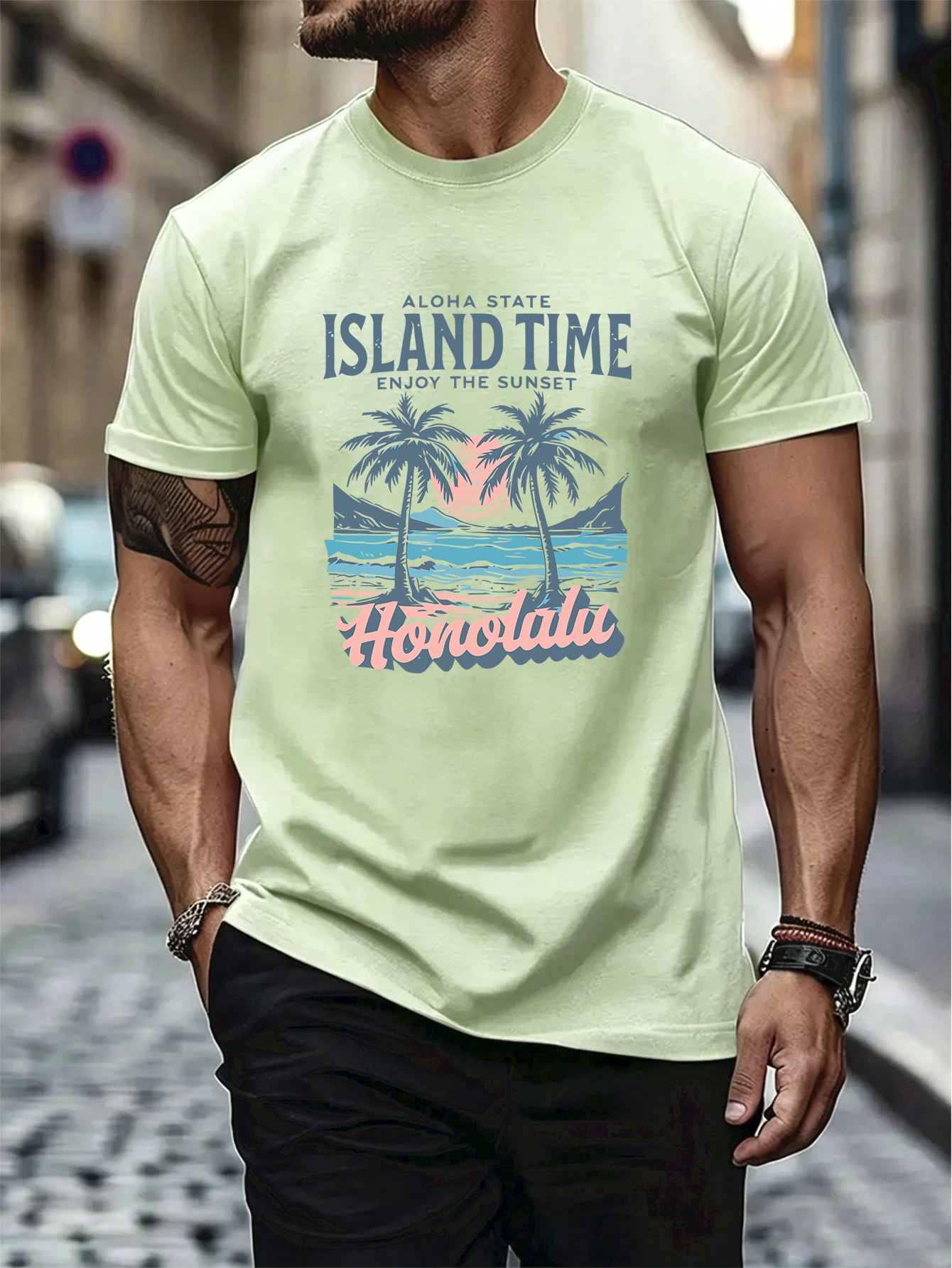 Island Time Honolulu Sunset Pr - Street Fashion Elements incelemesi ve fiyatı
