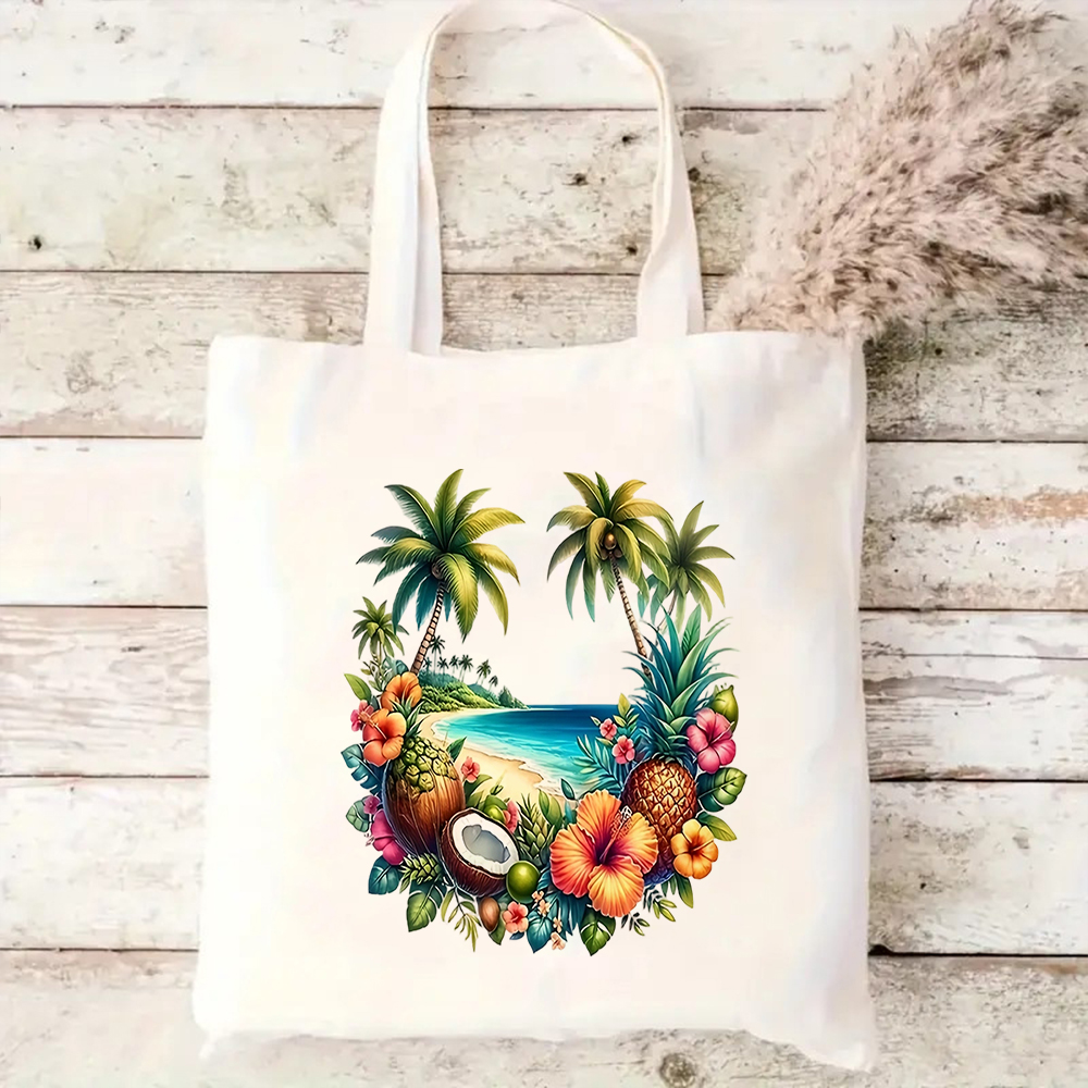 Tropical Beach Scene Print Can - Tote Bag Canvas Print incelemesi ve fiyatı
