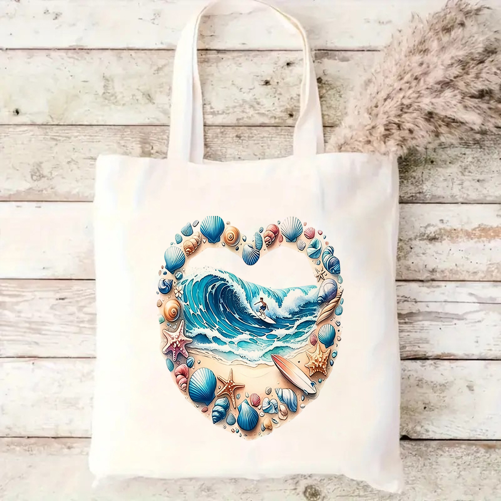 Tropical Beach Scene Print Can - Tote Bag Canvas Print incelemesi ve fiyatı