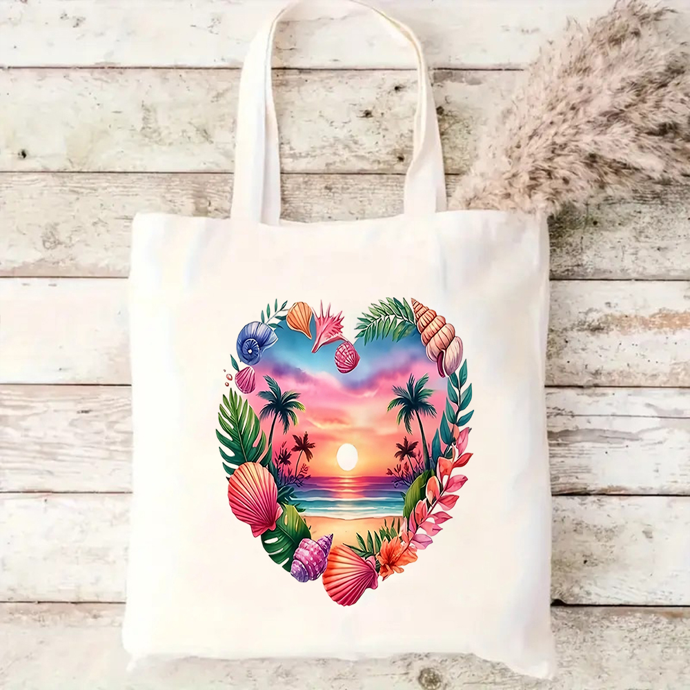 Tropical Beach Scene Print Can - Tote Bag Canvas Print incelemesi ve fiyatı