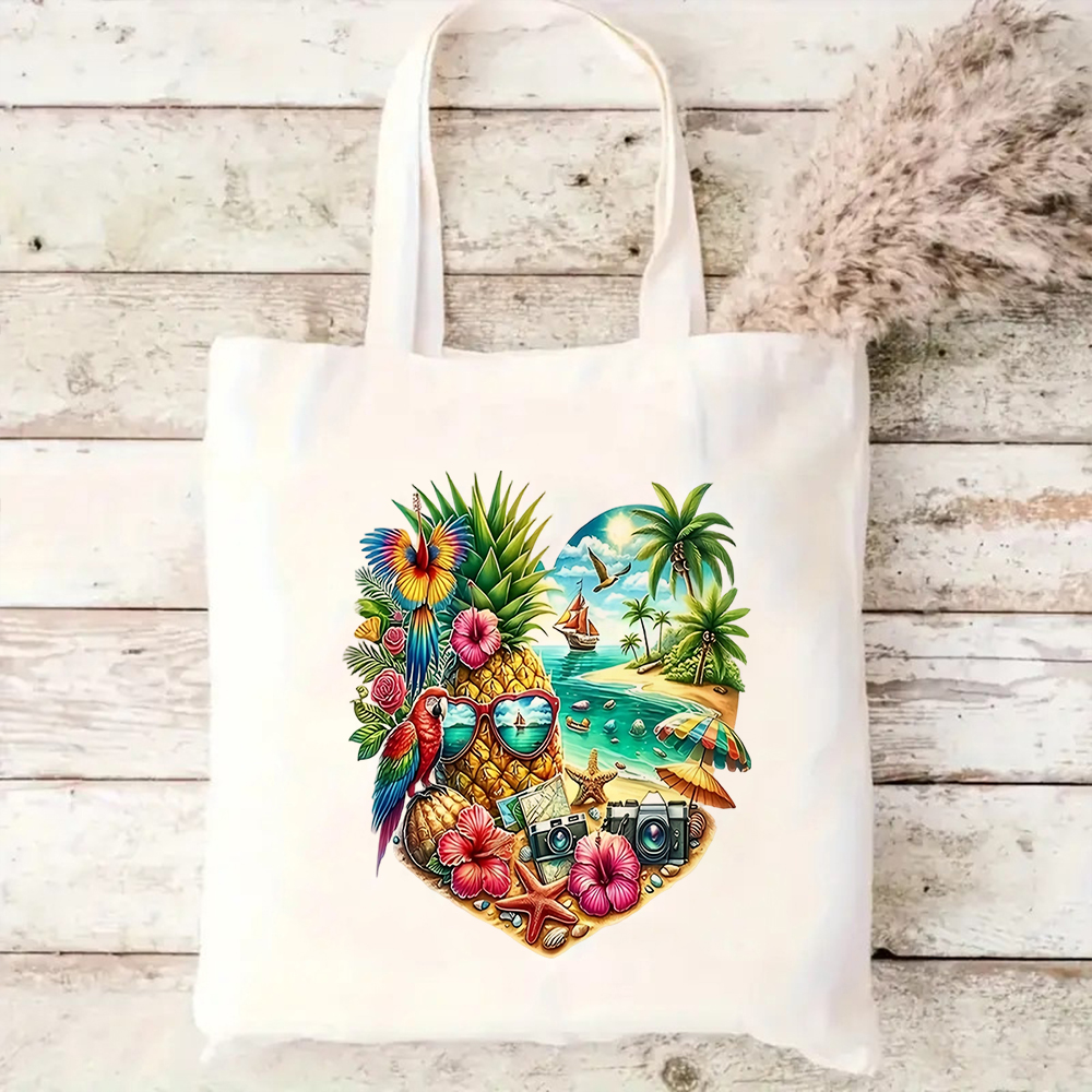 Tropical Beach Scene Print Can - Tote Bag Canvas Print incelemesi ve fiyatı