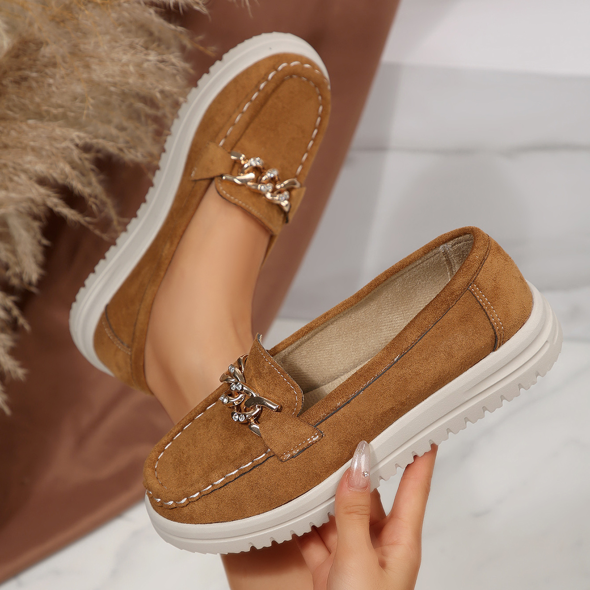 Spring Autumn Women Flats Loaf - Street Fashion Rome 2025 incelemesi ve fiyatı