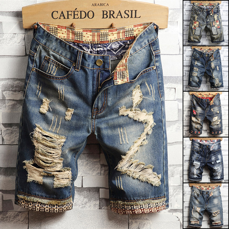 Ripped Hip-hop Denim Shorts Me - Street Fashion Hip Hop incelemesi ve fiyatı