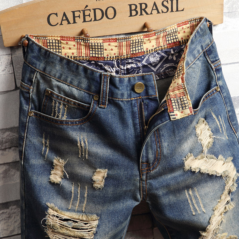 Ripped Hip-hop Denim Shorts Me - Street Fashion Hip Hop incelemesi ve fiyatı