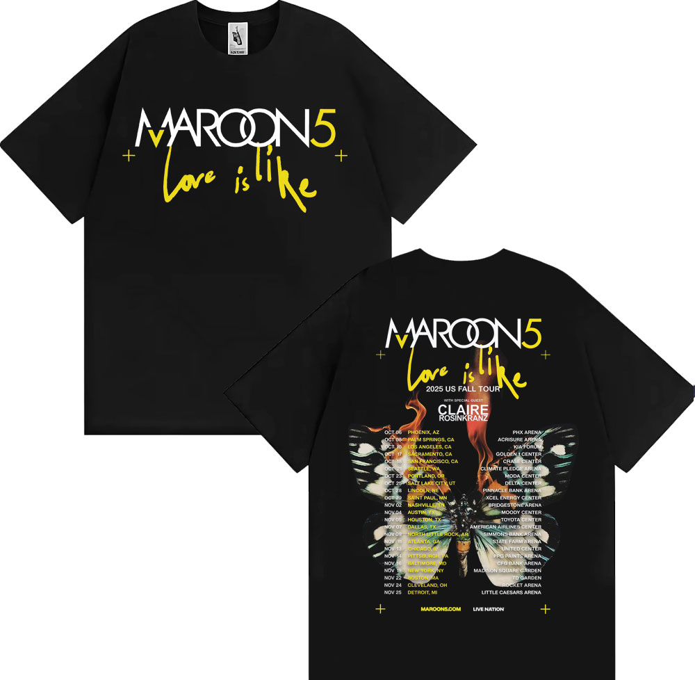 Band Maroon 5 Love Is Like US  - Street Fashion Fall 2025 incelemesi ve fiyatı