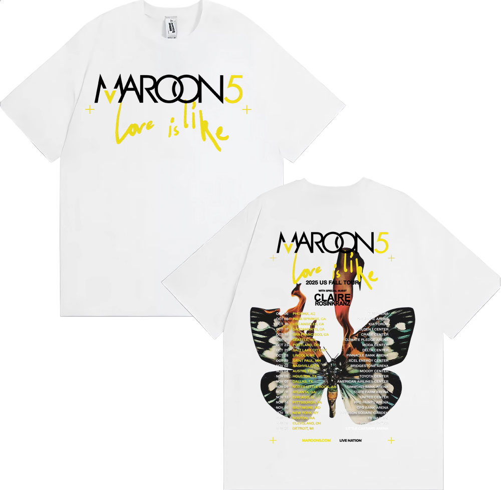 Band Maroon 5 Love Is Like US  - Street Fashion Fall 2025 incelemesi ve fiyatı