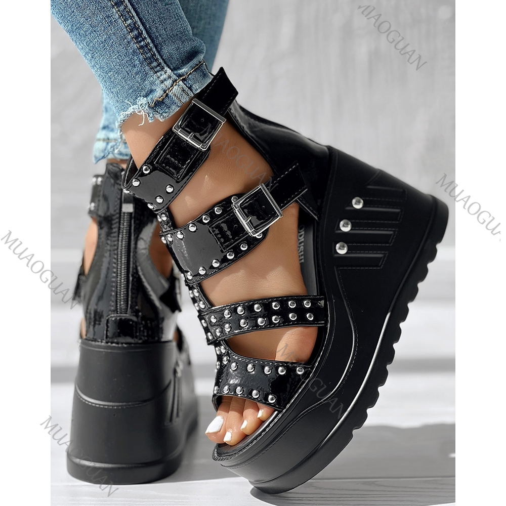 Fashion Women Peep Toe Black S - Street Fashion Shoes incelemesi ve fiyatı