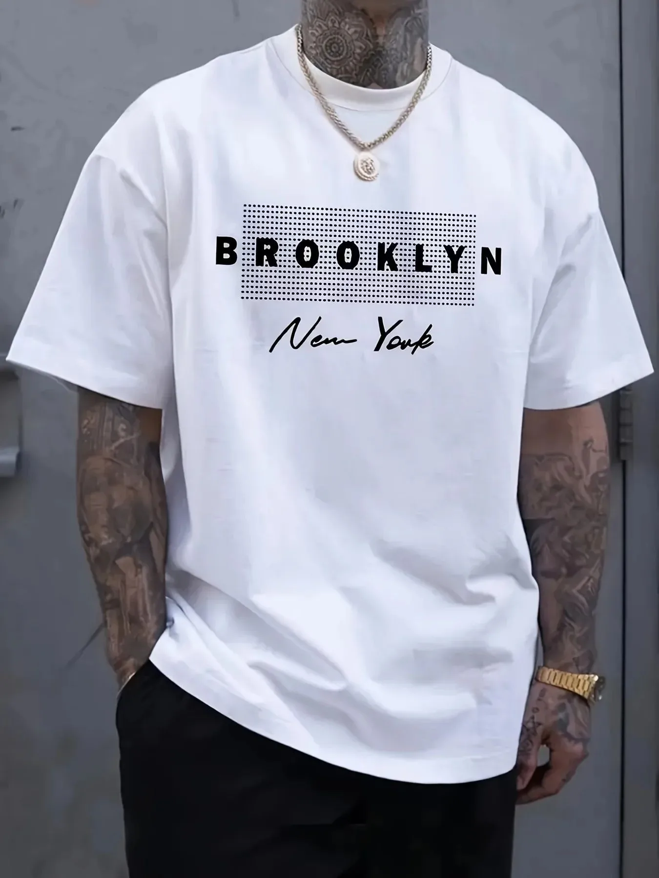 Men's New York Letter Printed  - Street Fashion New York incelemesi ve fiyatı