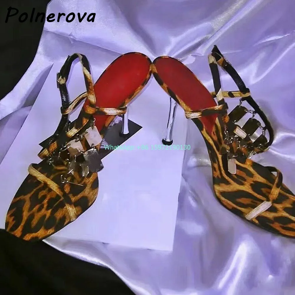 Leopard Metal Fringe Sandals R - Street Fashion Ladies incelemesi ve fiyatı