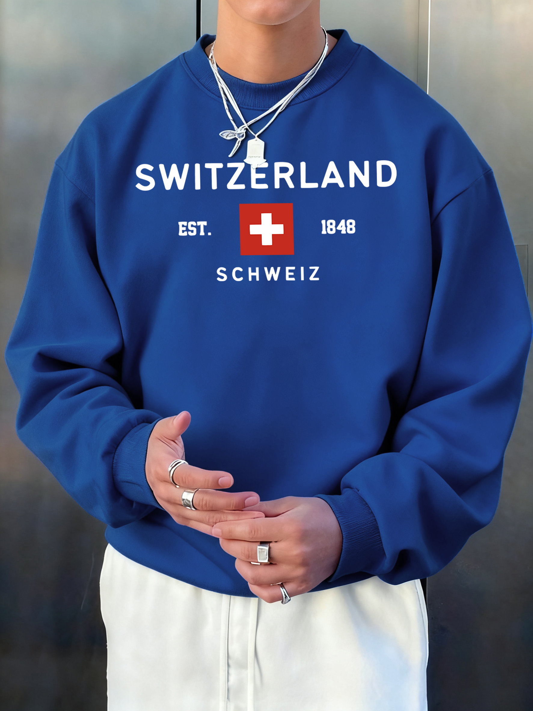 Switzerland Est 1848 Printing  - Street Fashion Elements incelemesi ve fiyatı