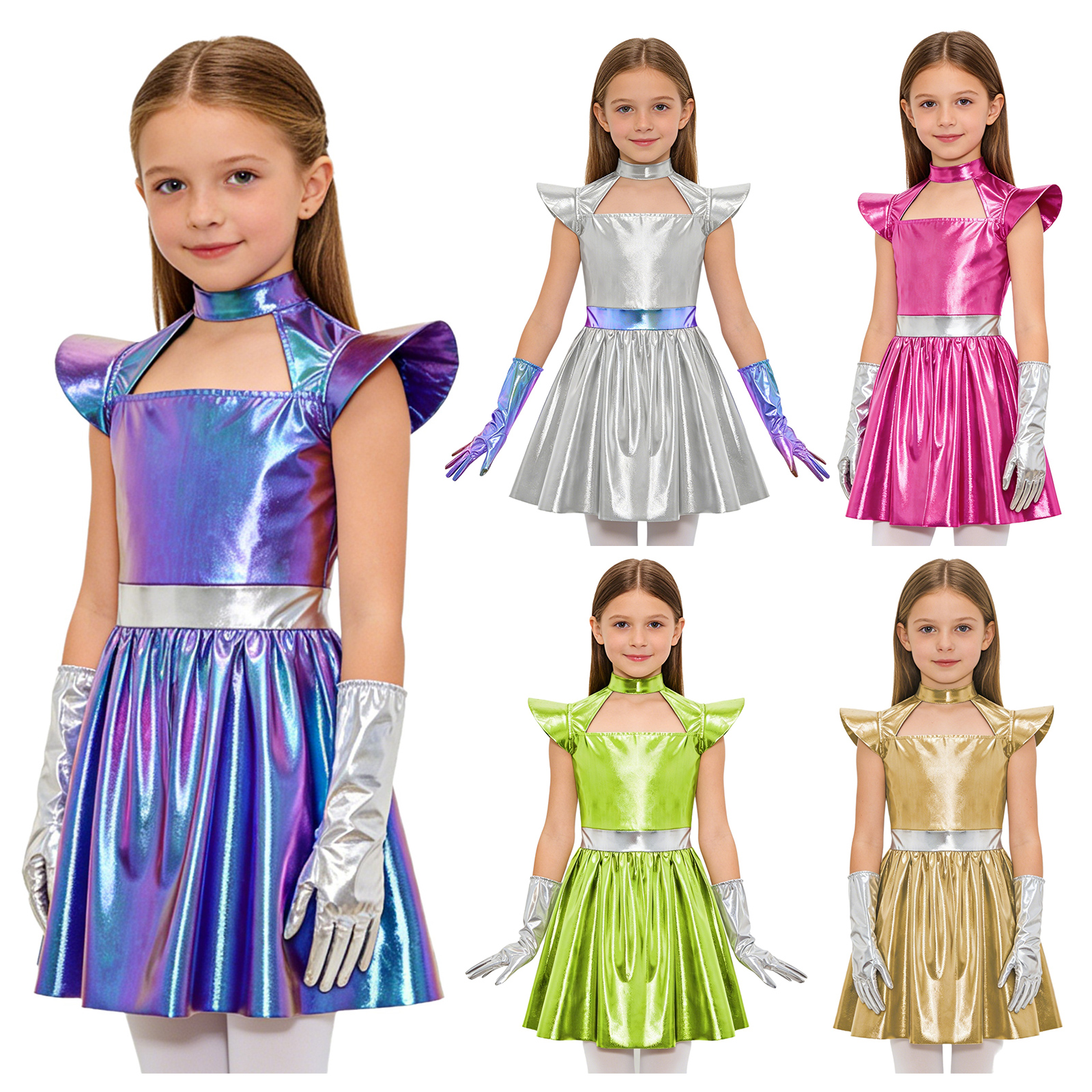 Kids Girls Alien Cosplay Costu - Street Fashion Kids incelemesi ve fiyatı