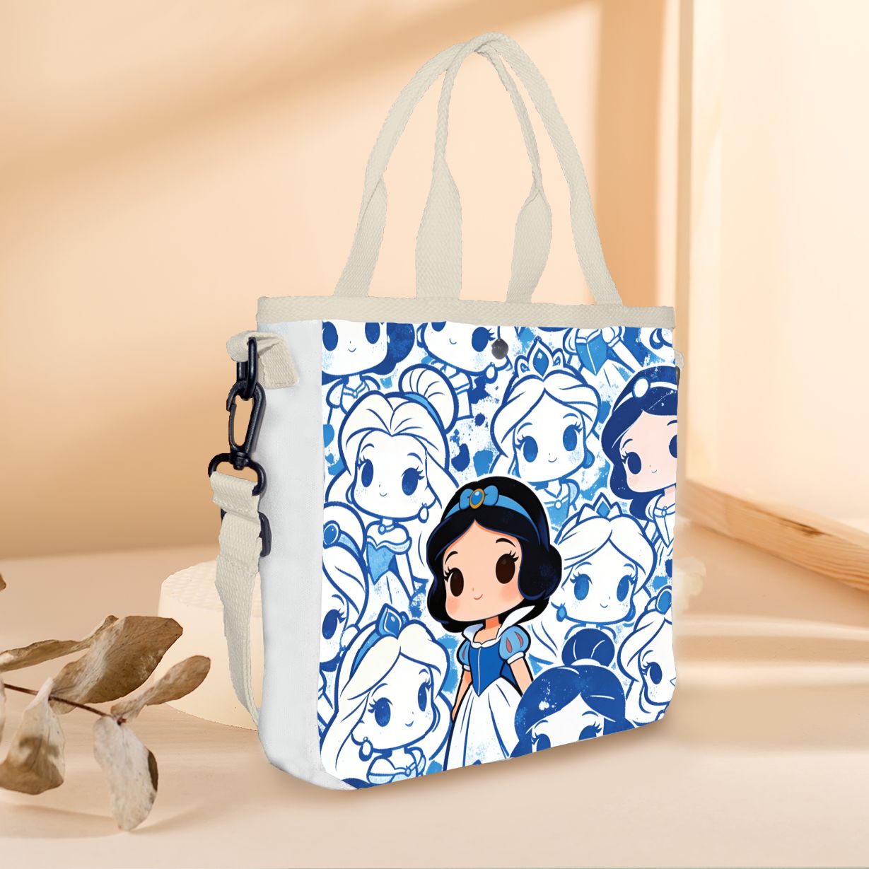 Cartoon snow white Characters  - Tote Bag Canvas Print incelemesi ve fiyatı