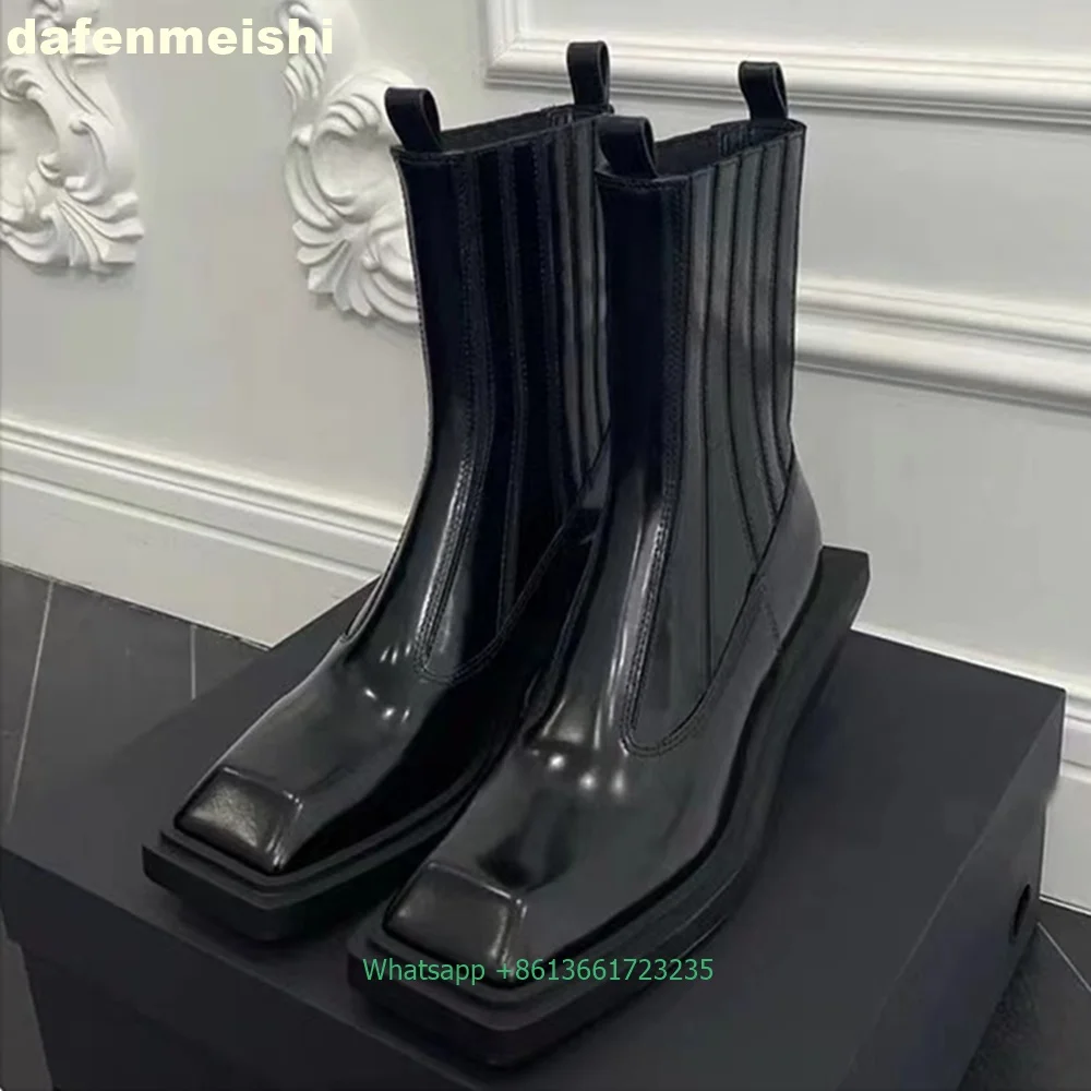 Black Patent Leather Square To - Street Fashion Rome 2025 incelemesi ve fiyatı