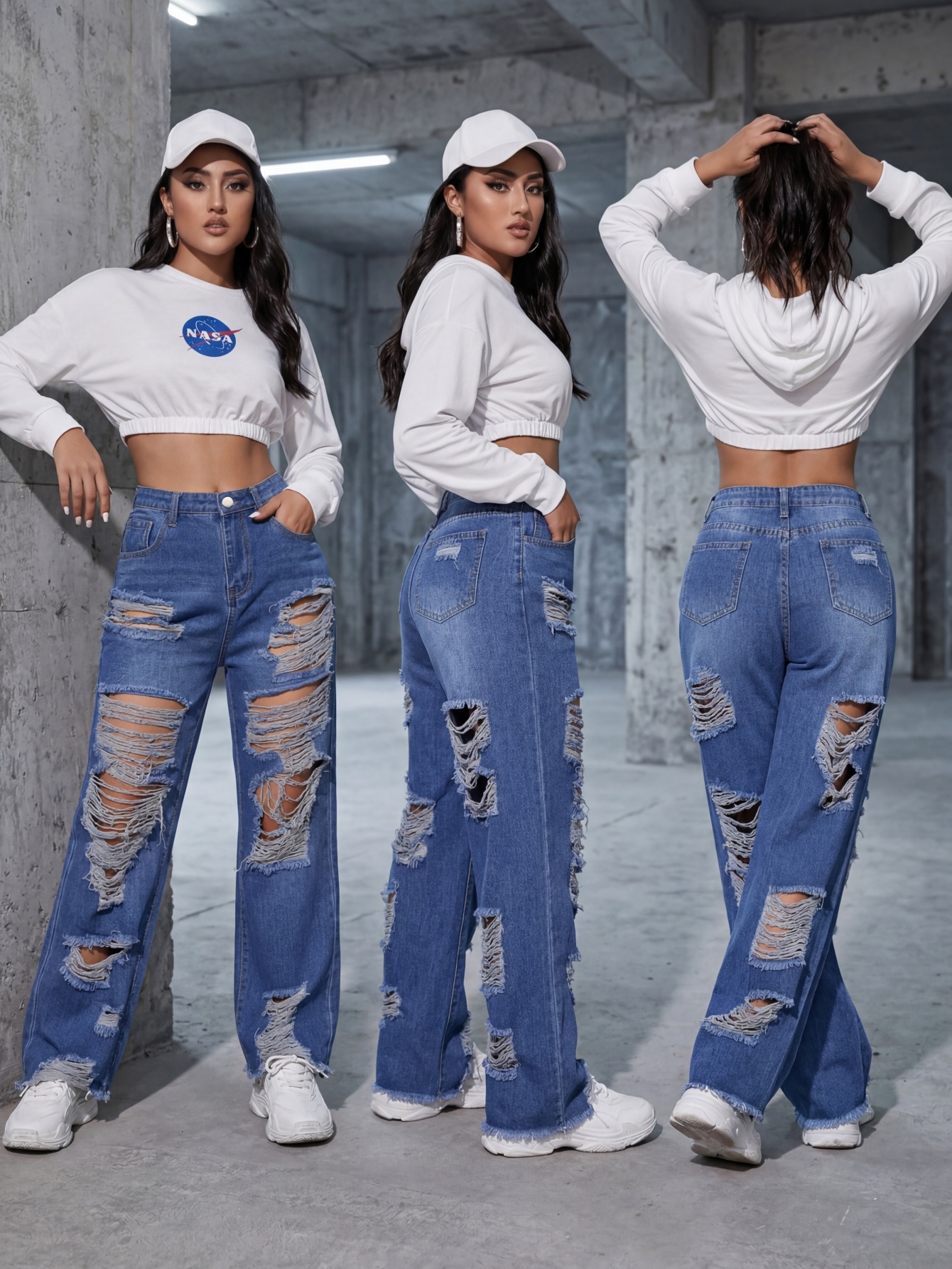 Trendy Women's Ripped Jeans Pa - Street Fashion Reviews incelemesi ve fiyatı