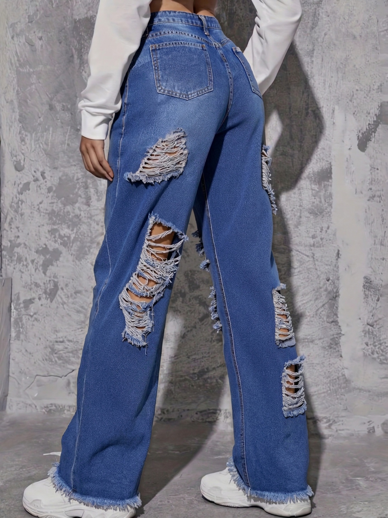 Trendy Women's Ripped Jeans Pa - Street Fashion Reviews incelemesi ve fiyatı