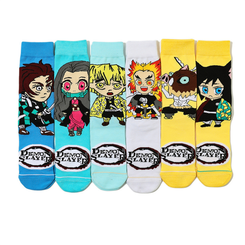 6Pairs for Demon Slayer Mid le - Street Fashion Hip Hop incelemesi ve fiyatı