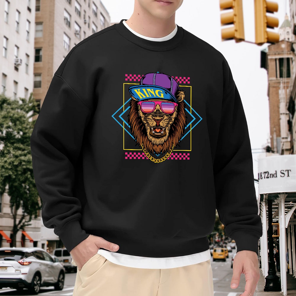 Men's Black Crew Neck Pullover - Street Fashion Elements incelemesi ve fiyatı