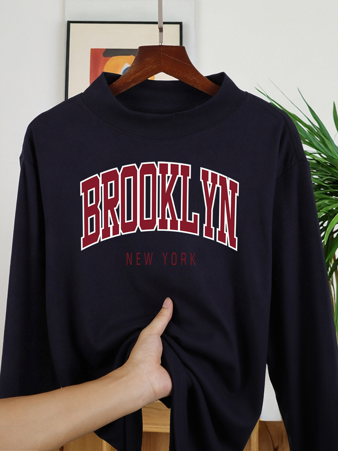 Brooklyn New York Letter Print - Street Fashion New York incelemesi ve fiyatı