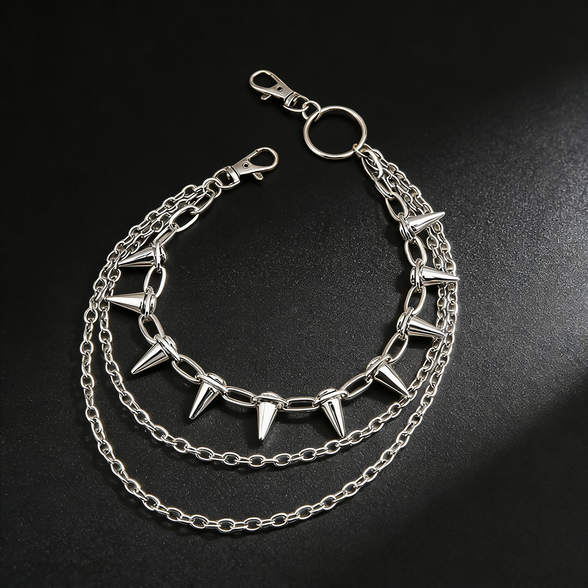 1 hip-hop punk rivet three-lay - Street Fashion Jewelry incelemesi ve fiyatı