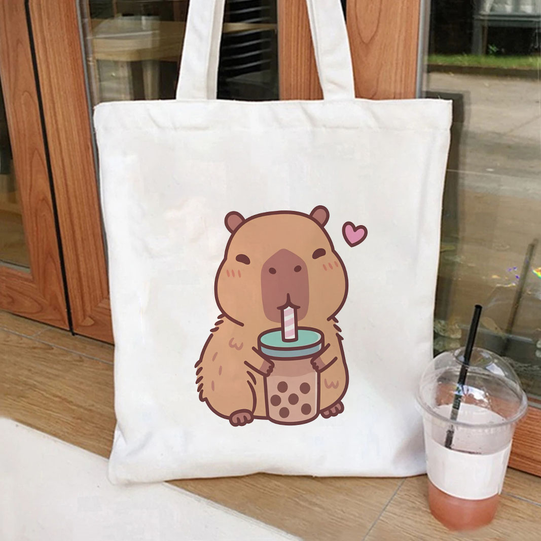 1pc Japanese Style capybara Pr - Tote Bag Canvas Print incelemesi ve fiyatı