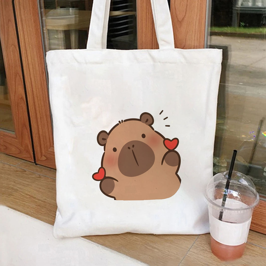 1pc Japanese Style capybara Pr - Tote Bag Canvas Print incelemesi ve fiyatı