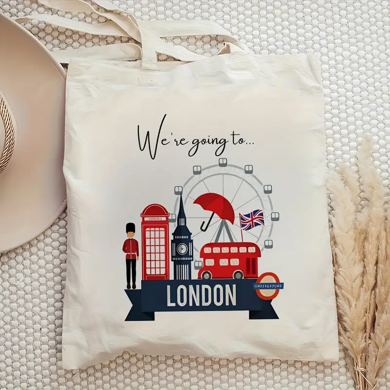 London Landmark Bus Phone Boot - Tote Bag Canvas Print incelemesi ve fiyatı