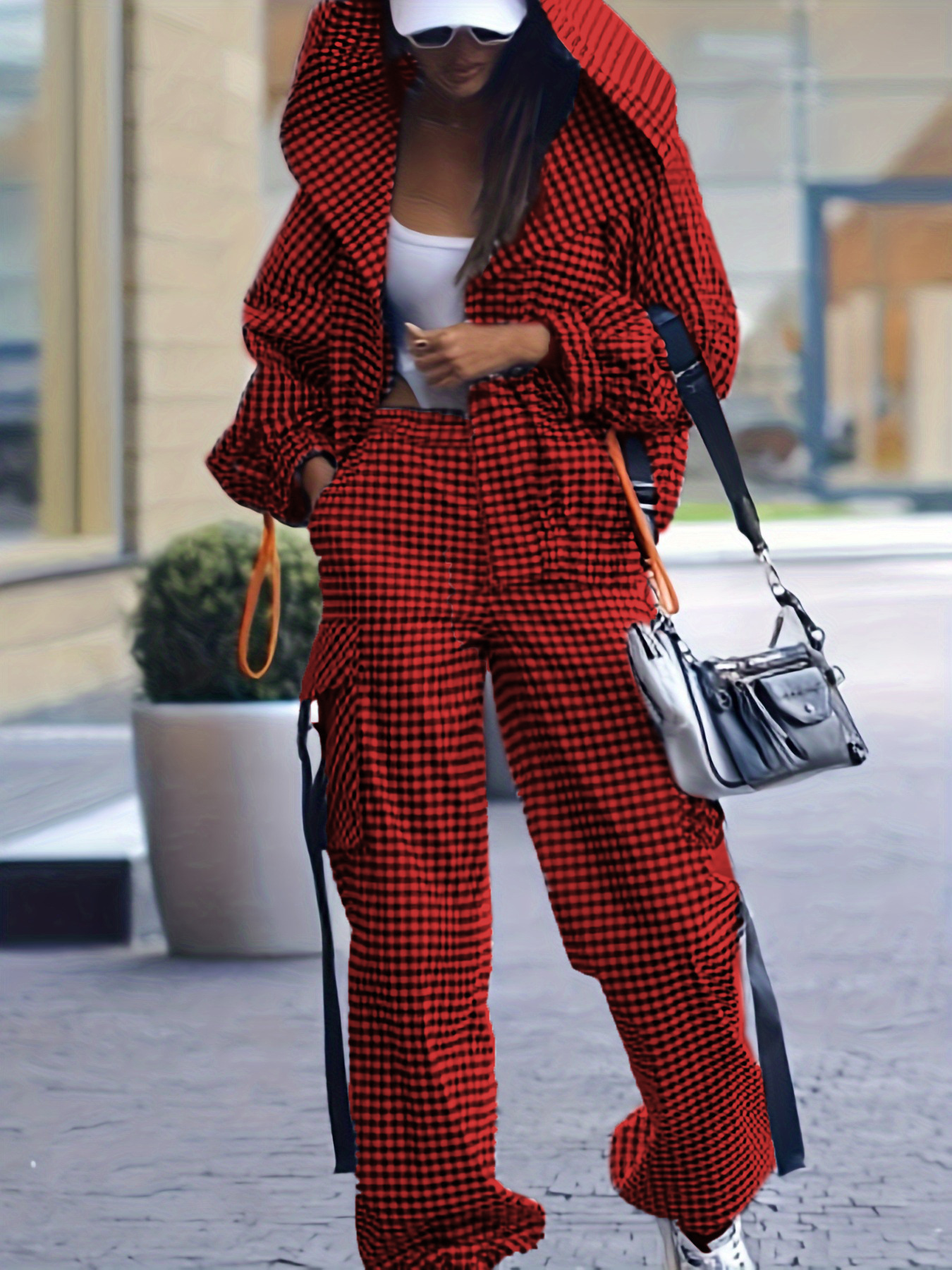 Spring Autumn Casual Plaid Pri - Street Fashion Hoodie incelemesi ve fiyatı
