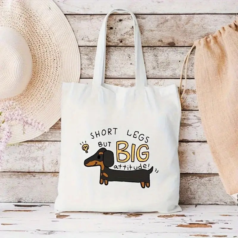 Cute Dachshund Funny Handbags  - Tote Bag Canvas Print incelemesi ve fiyatı