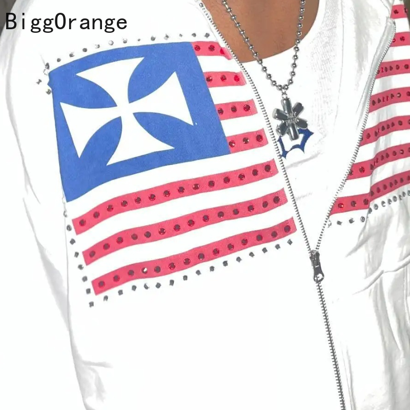 Sweatshirt coat rhinestone emb - Street Fashion Elements incelemesi ve fiyatı