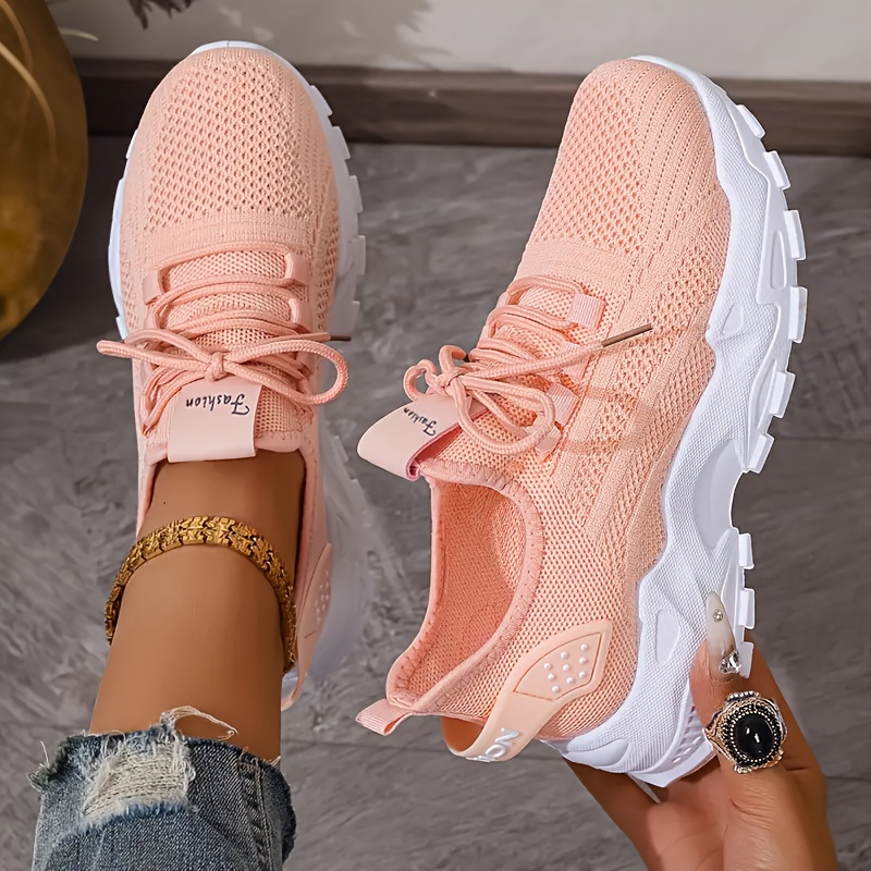 Breathable Knit Sneakers Fashi - Street Fashion Ladies incelemesi ve fiyatı