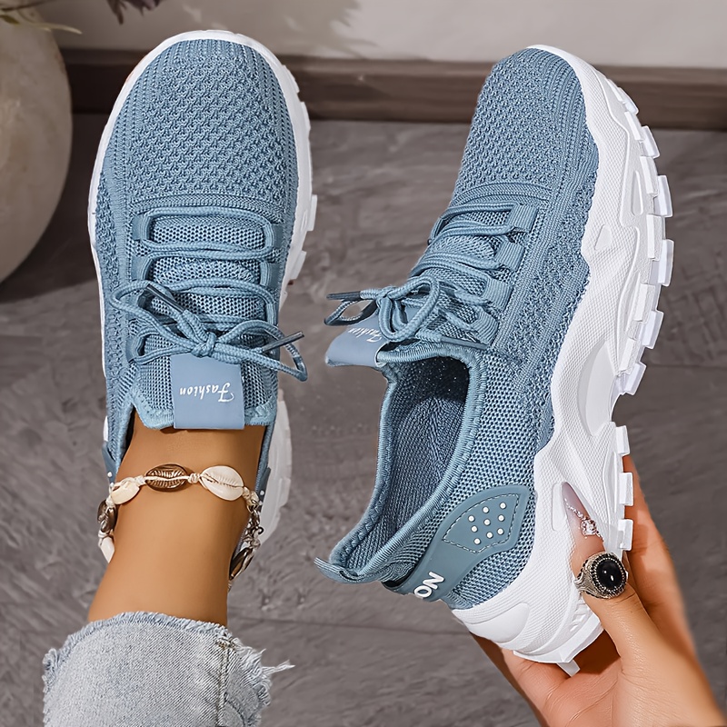 Breathable Knit Sneakers Fashi - Street Fashion Ladies incelemesi ve fiyatı