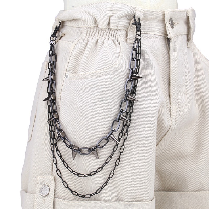 Hip Hop Punk Rock Metal Pants  - Street Fashion Jewelry incelemesi ve fiyatı