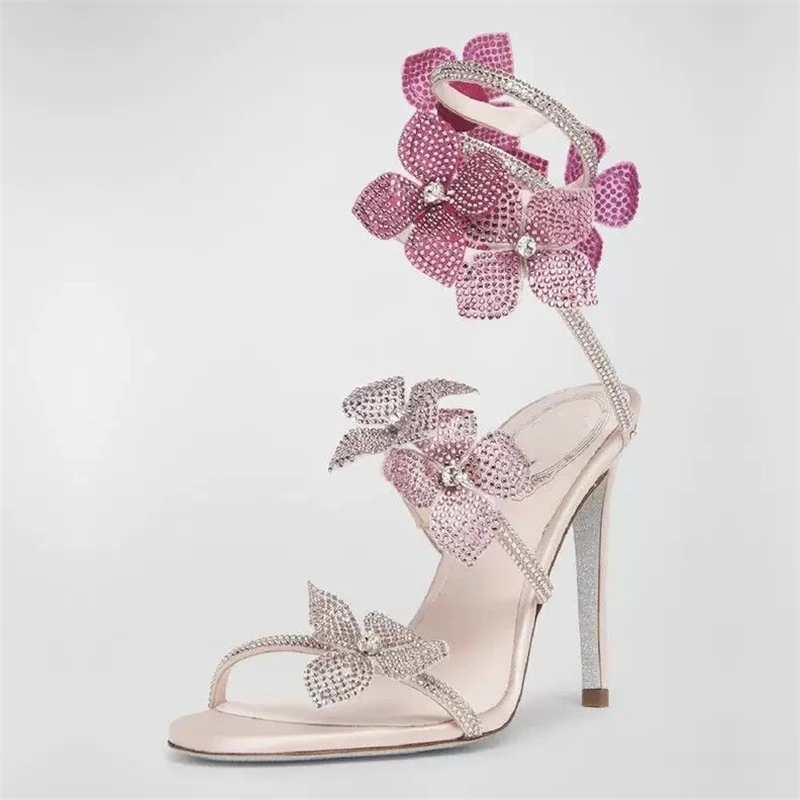Eilyken Sexy CRYSTAL Flower Th - Street Fashion Shoes incelemesi ve fiyatı