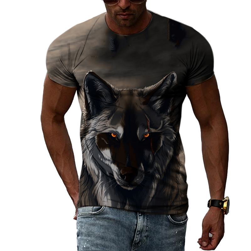 Casual Men's Animal Print T-sh - Street Fashion Elements incelemesi ve fiyatı