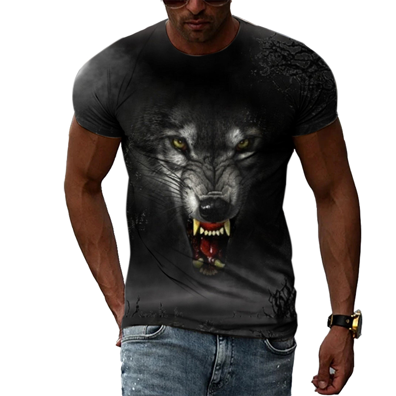 Casual Men's Animal Print T-sh - Street Fashion Elements incelemesi ve fiyatı