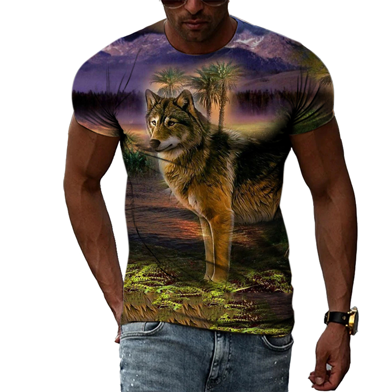 Casual Men's Animal Print T-sh - Street Fashion Elements incelemesi ve fiyatı