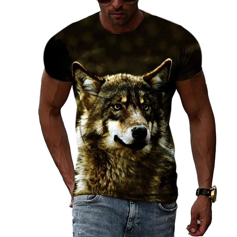 Casual Men's Animal Print T-sh - Street Fashion Elements incelemesi ve fiyatı
