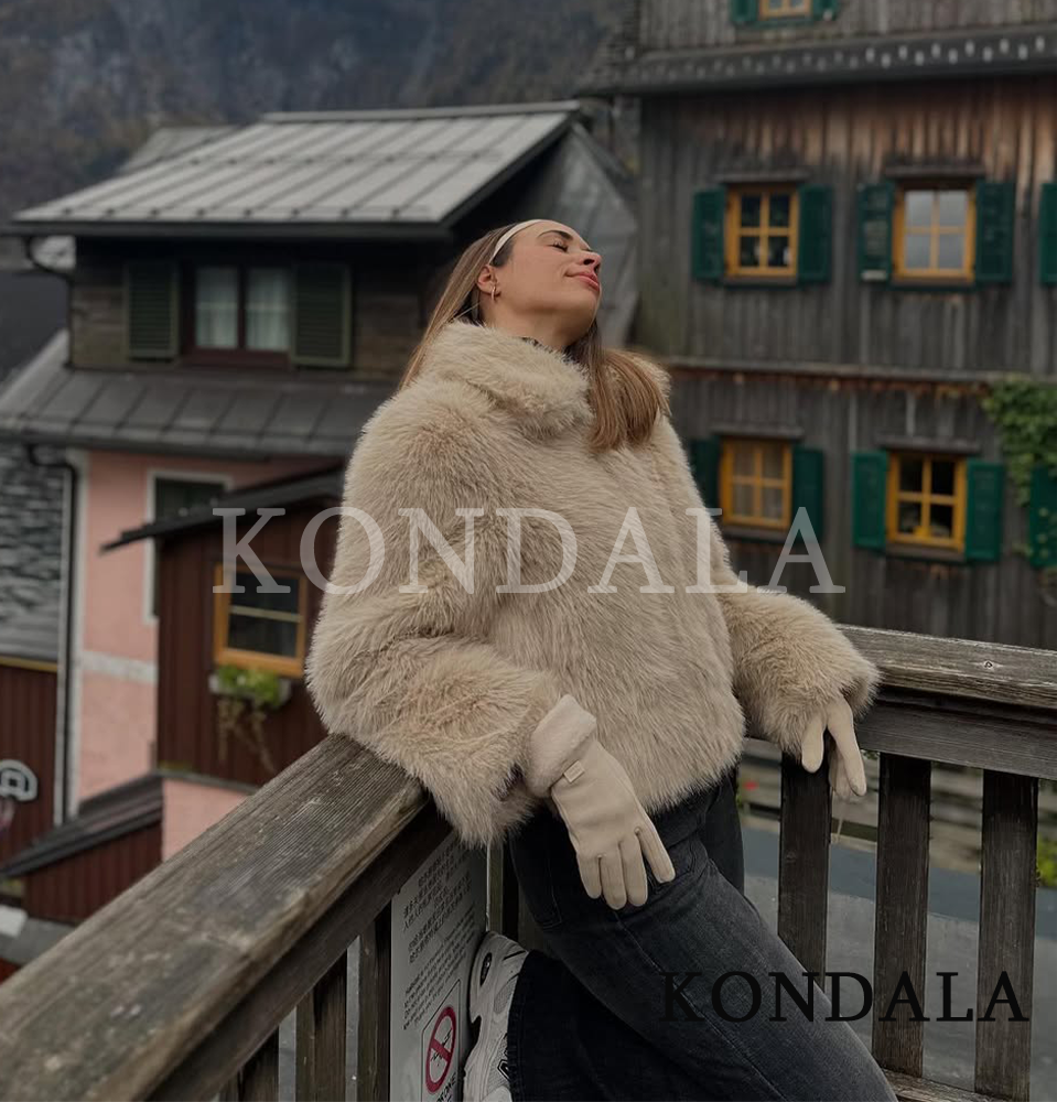 KONDALA Fur Zipper Jacket Wome - Street Fashion Fall 2025 incelemesi ve fiyatı