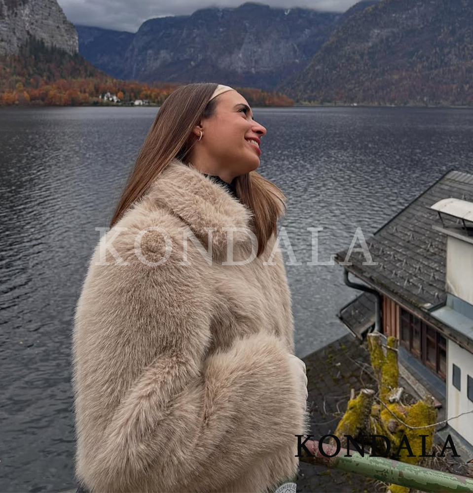 KONDALA Fur Zipper Jacket Wome - Street Fashion Fall 2025 incelemesi ve fiyatı