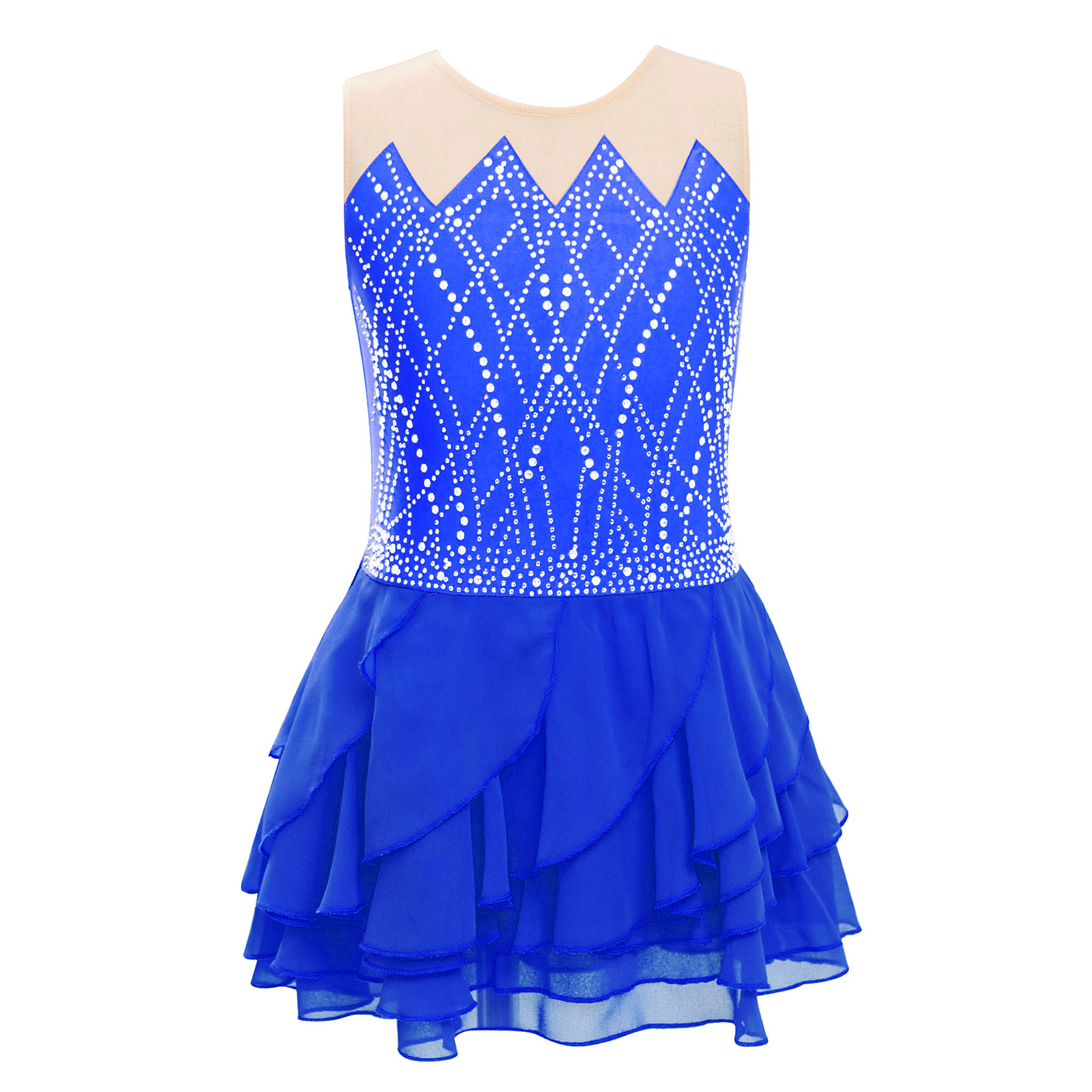 Girls Mesh Figure Skating Dres - Street Fashion Kids incelemesi ve fiyatı