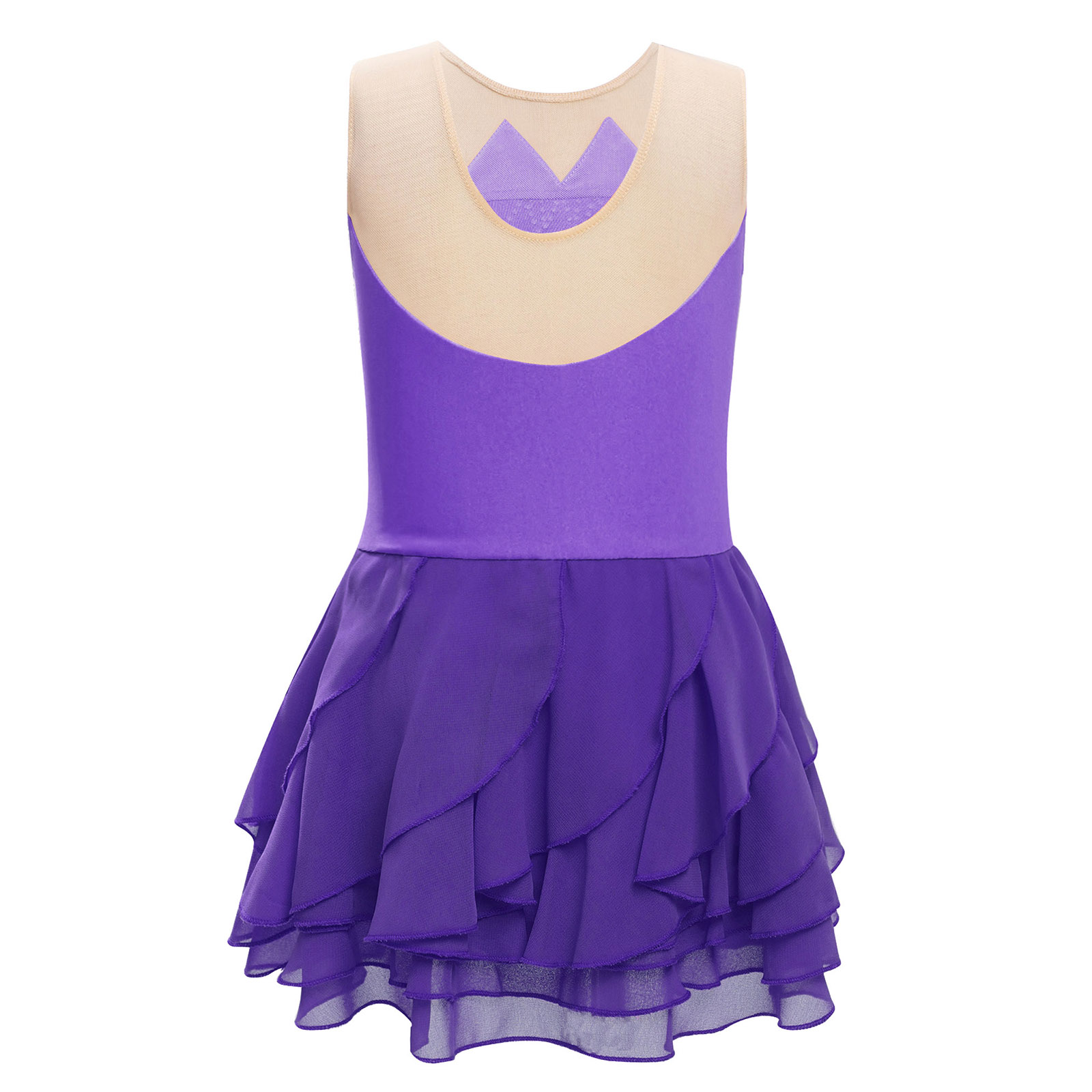Girls Mesh Figure Skating Dres - Street Fashion Kids incelemesi ve fiyatı