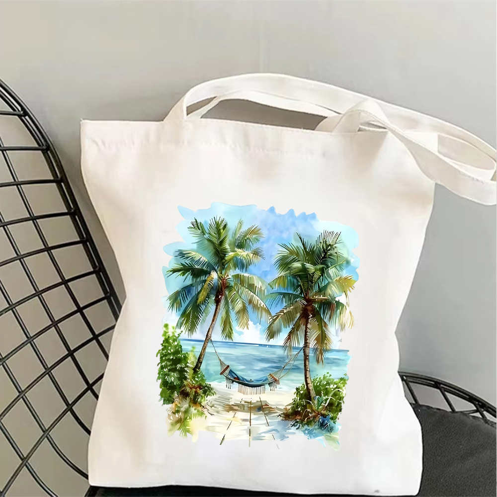 Tropical Beach Canvas Tote Bag - Tote Bag Canvas Print incelemesi ve fiyatı